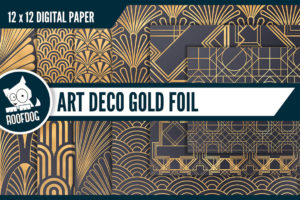 Art Deco Gold Foil