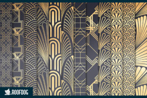Art Deco Gold Foil Digital Paper