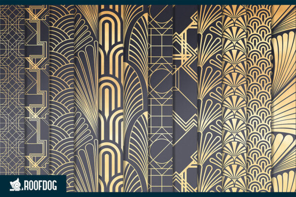 Art Deco Gold Foil Digital Paper Art Deco Gold Foil Digital Paper