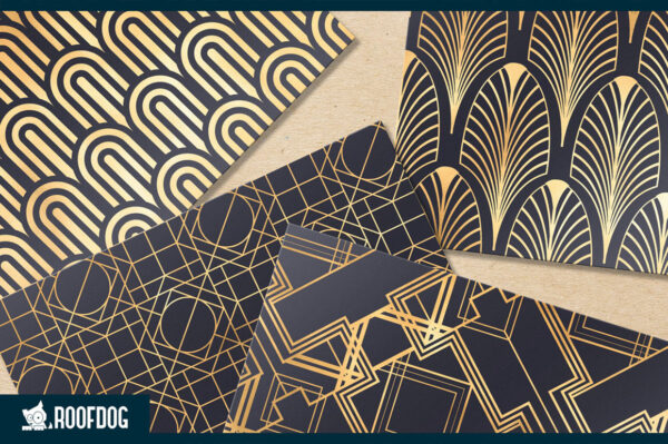 Art Deco Gold Foil Digital Paper Art Deco Gold Foil Digital Paper