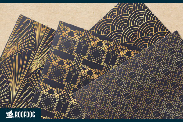Art Deco Gold Foil Digital Paper Art Deco Gold Foil Digital Paper