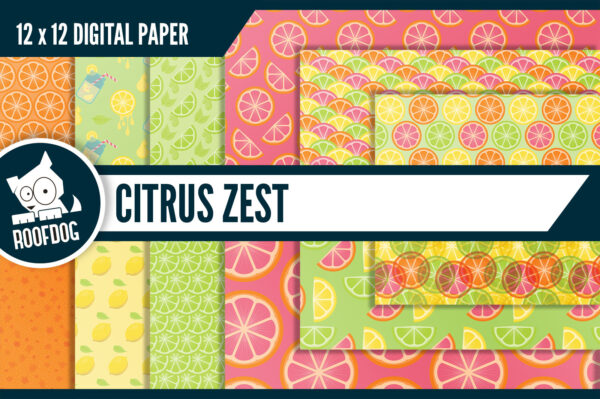 Citrus zest digital paper Citrus zest digital paper