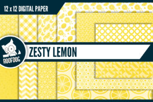Zesty lemon digital paper