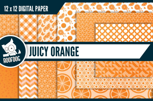 Juicy orange digital paper Juicy orange digital paper