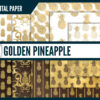 Golden pineapple digital paper Golden pineapple digital paper