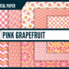 Pink grapefruit digital paper