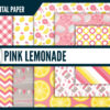 Pink lemonade digital paper Pink lemonade digital paper