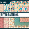 Retro patterns digital paper Retro patterns digital paper