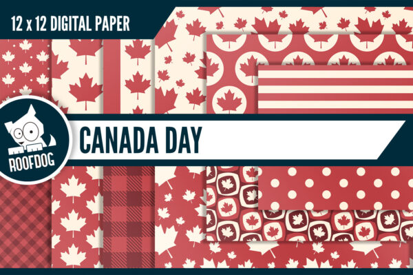 Canada Day digital paper Canada Day digital paper