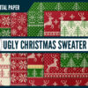 Ugly Christmas sweater digital paper