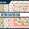 Retro Easter Egg Hunt Digital Paper Retro Easter Egg Hunt Digital Paper