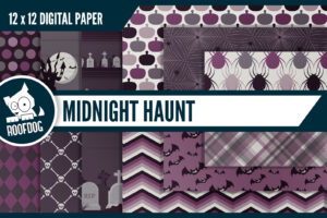 Midnight Haunt Halloween Digital Paper