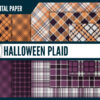 Halloween Plaid Orange and Purple Digital Paper Halloween Plaid Orange and Purple Digital Paper