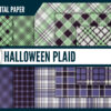 Halloween Plaid Green and Purple Digital Paper Halloween Plaid Green and Purple Digital Paper