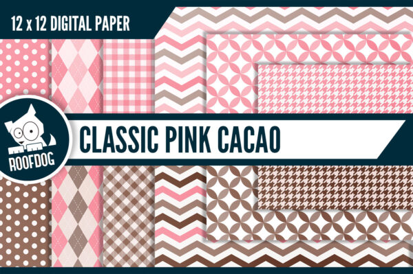 Classic Pink Cacao Digital Paper