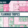Tropical paradise flamingo digital paper Tropical paradise flamingo digital paper