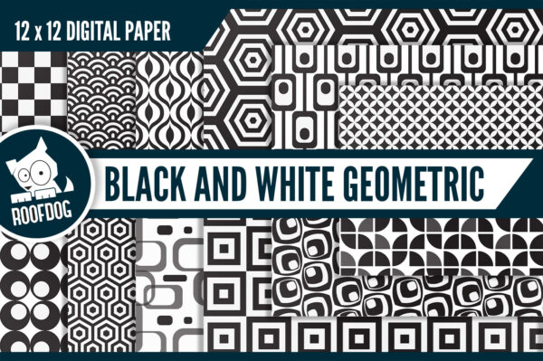 Black and White Geometric Black and White Geometric