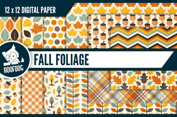 Fall foliage digital paper Fall foliage digital paper