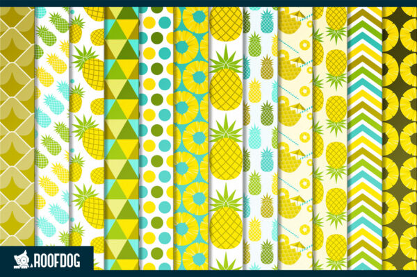 Summer pineapple digital paper Summer pineapple digital paper