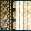Golden pineapple digital paper Golden pineapple digital paper