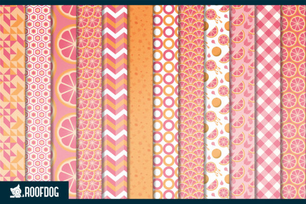 Pink grapefruit digital paper