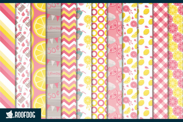 Pink lemonade digital paper Pink lemonade digital paper