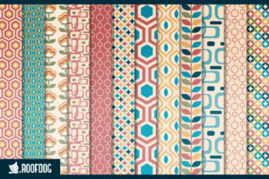 Retro patterns digital paper