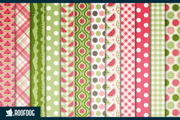 Retro watermelon digital paper Retro watermelon digital paper