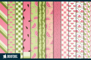 Summer watermelon digital paper