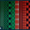 Red and green Christmas Plaid digital paper