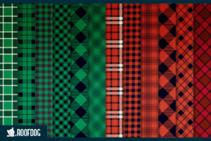 Red and green Christmas Plaid digital paper