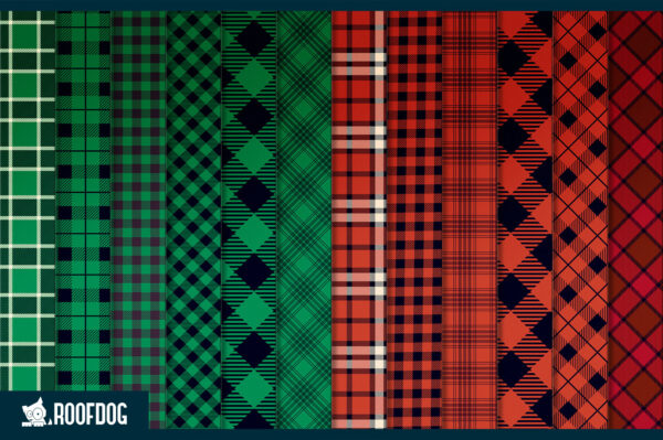 Red and green Christmas Plaid digital paper