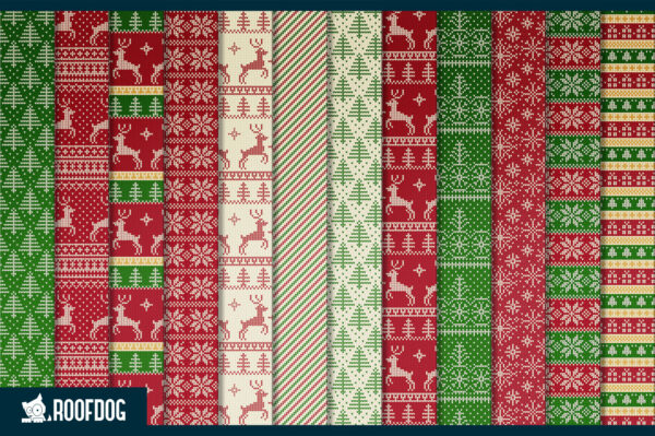 Ugly sweater digital paper