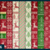 Ugly Christmas sweater digital paper