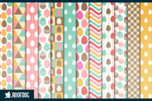 Retro Easter Egg Hunt Digital Paper