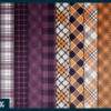 Halloween Plaid Orange and Purple Digital Paper Halloween Plaid Orange and Purple Digital Paper