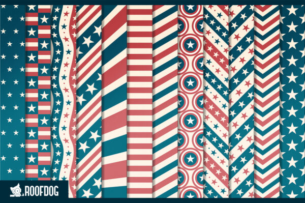 Vintage USA 4th of July Digital Paper Vintage USA 4th of July Digital Paper