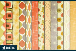 Fifties fall patterns digital paper