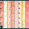 Pink and gold foil flamingo digital paper Pink and gold foil flamingo digital paper