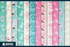 Sandy shores flamingo digital paper