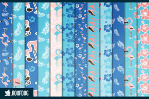 Hawaiian shirt flamingo digital paper