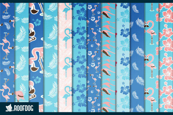 Hawaiian shirt flamingo digital paper Hawaiian shirt flamingo digital paper