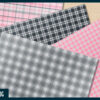 Pink and Grey plaid digital paper Pink and Grey plaid digital paper