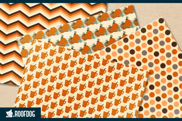 Pumpkin spice latte digital paper Pumpkin spice latte digital paper
