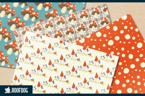 Toadstools digital paper Toadstools digital paper