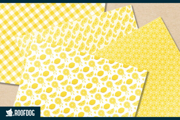 Zesty lemon digital paper