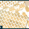 Golden pineapple digital paper Golden pineapple digital paper
