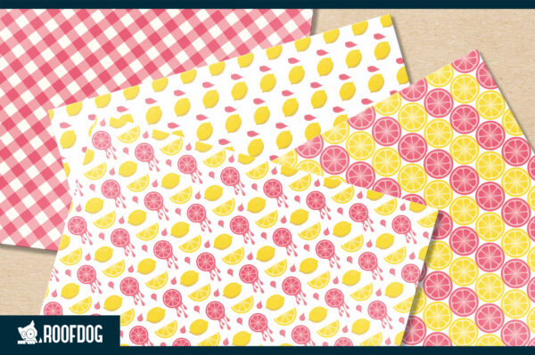 Pink lemonade digital paper Pink lemonade digital paper