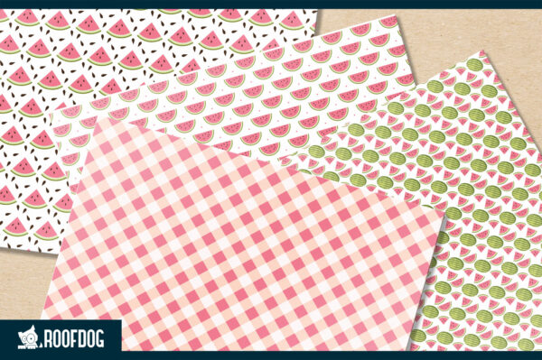 Summer watermelon digital paper