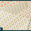 Retro Spring floral digital paper Retro Spring floral digital paper